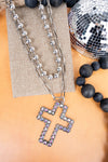 Double Chain Cross Necklace