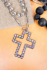 Double Chain Cross Necklace