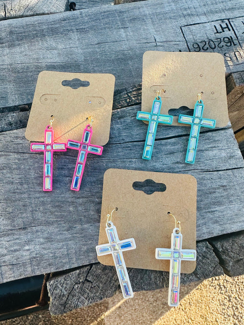 Small Cross Earrings Rockin The Lace Boutique