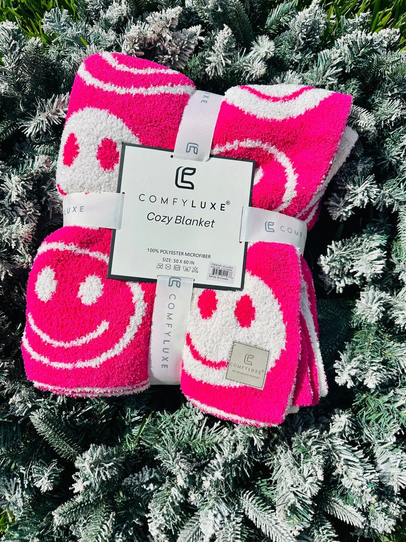 Smiley Pink Blanket Rockin The Lace Boutique