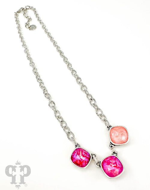 Triple Pink Necklace - Pink Panache Rockin The Lace Boutique