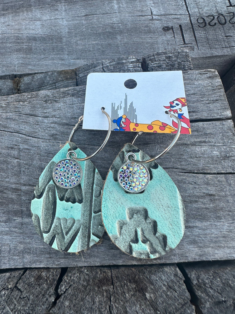 Turquoise Aztec Earrings - SL Rockin The Lace Boutique
