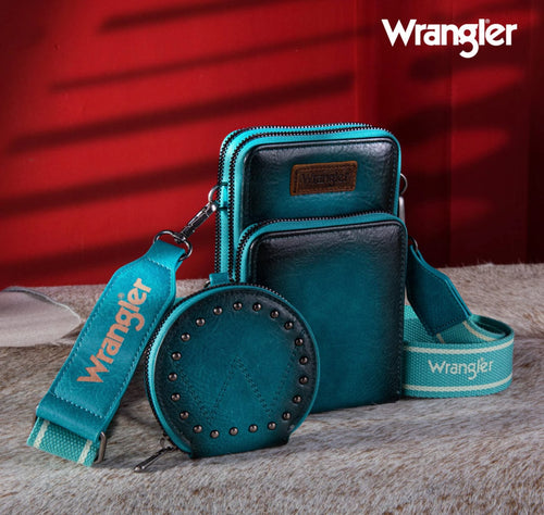 Wrangler Turquoise Cell Phone Crossbody Rockin The Lace Boutique