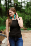 Basic Ribbed Tank Top Black / Small Top Rockin The Lace Boutique