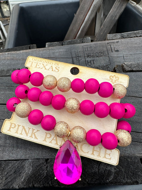 Diamond Pink Bracelet - Pink Panache Rockin The Lace Boutique