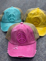 Peace Hats - Pony Tail Back Rockin The Lace Boutique