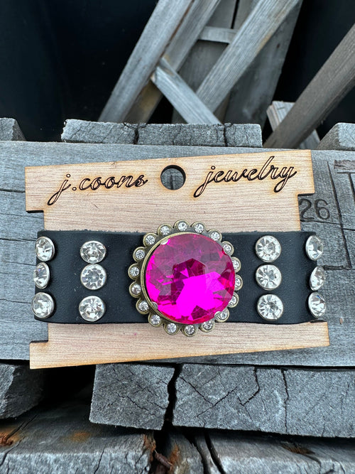 Pink Stone Snap Bracelet - JC Rockin The Lace Boutique